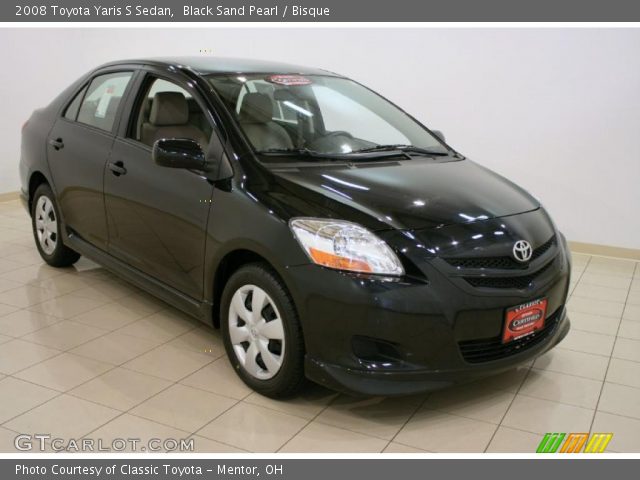 2008 Toyota Yaris S Sedan in Black Sand Pearl