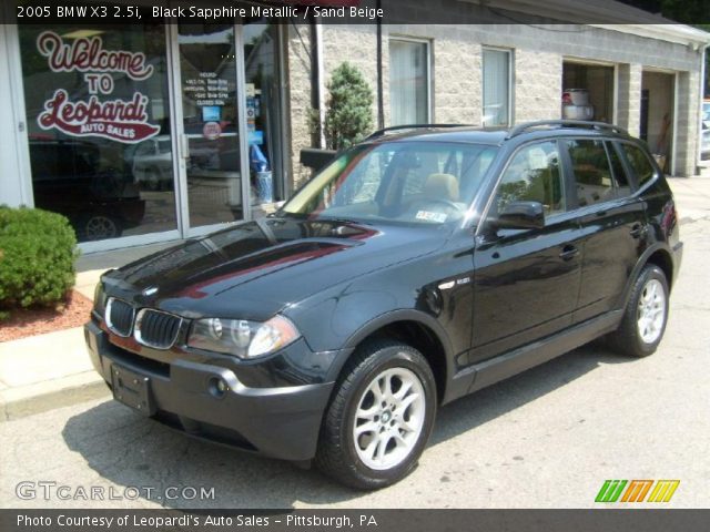 2005 BMW X3 2.5i in Black Sapphire Metallic
