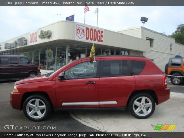 2008 Jeep Compass Limited 4x4 in Inferno Red Crystal Pearl