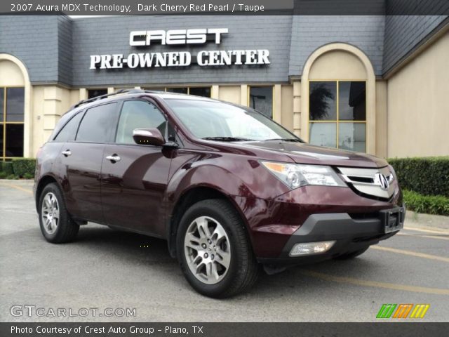 2007 Acura MDX Technology in Dark Cherry Red Pearl