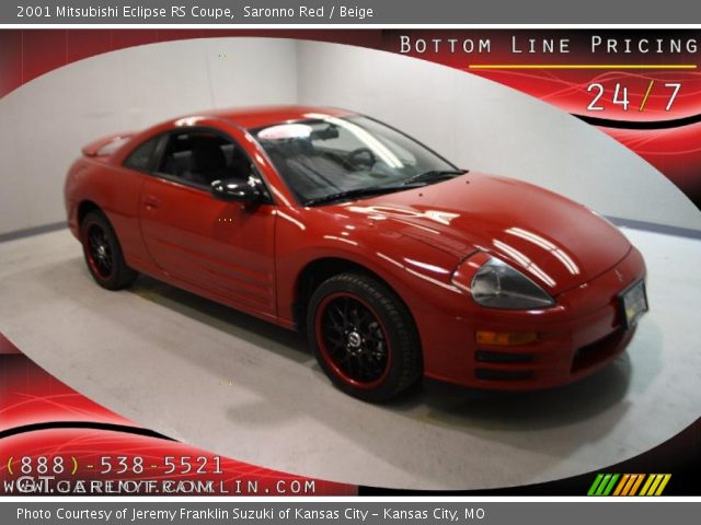 2001 Mitsubishi Eclipse RS Coupe in Saronno Red