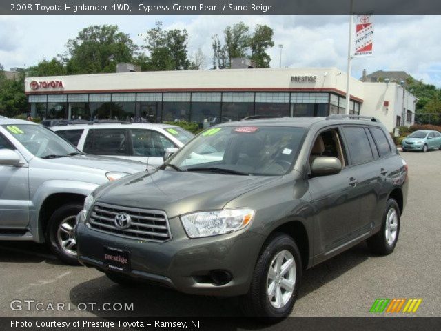 2008 Toyota Highlander 4WD in Cypress Green Pearl