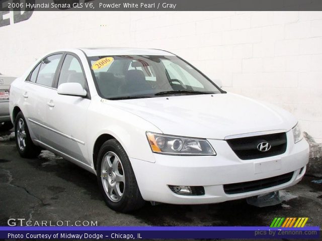 2006 Hyundai Sonata GLS V6 in Powder White Pearl