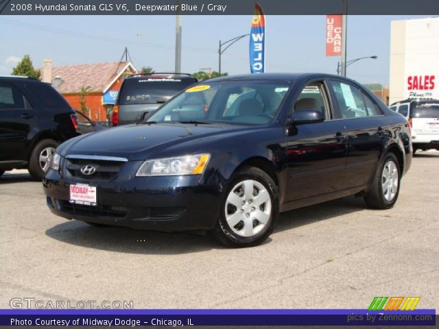 2008 Hyundai Sonata GLS V6 in Deepwater Blue