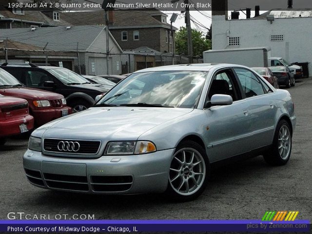 1998 Audi A4 2.8 quattro Sedan in Aluminum Silver Metallic