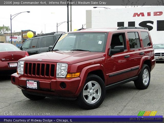 2006 Jeep Commander 4x4 in Inferno Red Pearl