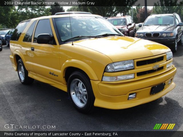 2003 Chevrolet Blazer Xtreme in Yellow