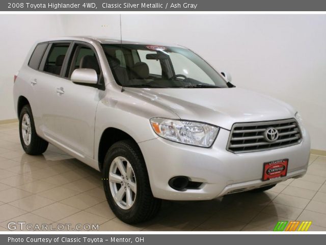 2008 Toyota Highlander 4WD in Classic Silver Metallic
