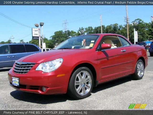 2008 Chrysler Sebring Limited Hardtop Convertible in Inferno Red Crystal Pearl