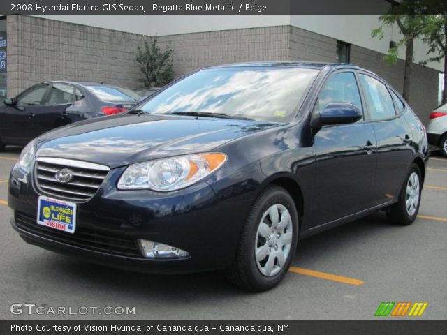 2008 Hyundai Elantra GLS Sedan in Regatta Blue Metallic