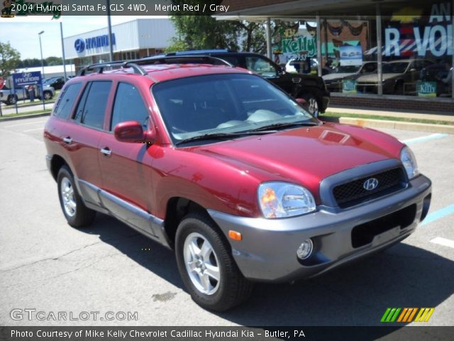 2004 Hyundai Santa Fe GLS 4WD in Merlot Red
