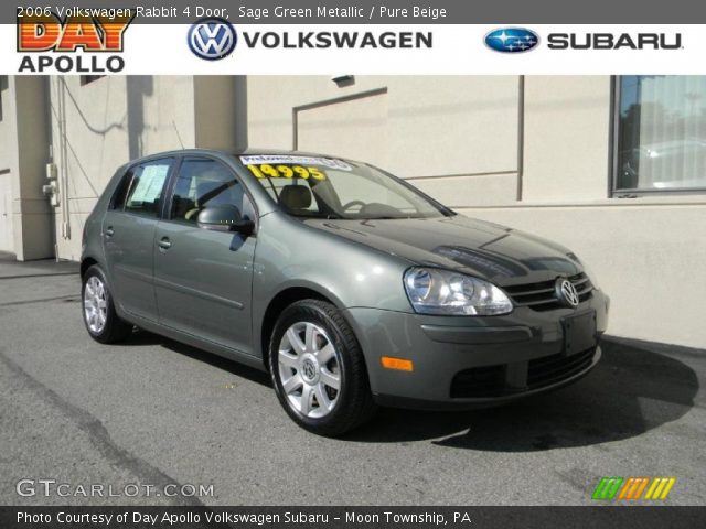 2006 Volkswagen Rabbit 4 Door in Sage Green Metallic