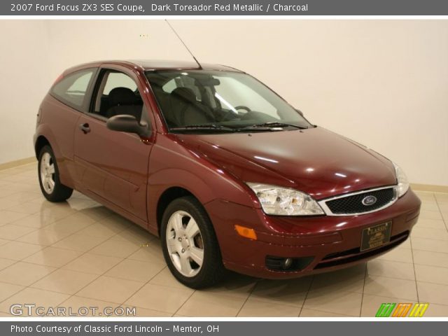 2007 Ford Focus ZX3 SES Coupe in Dark Toreador Red Metallic