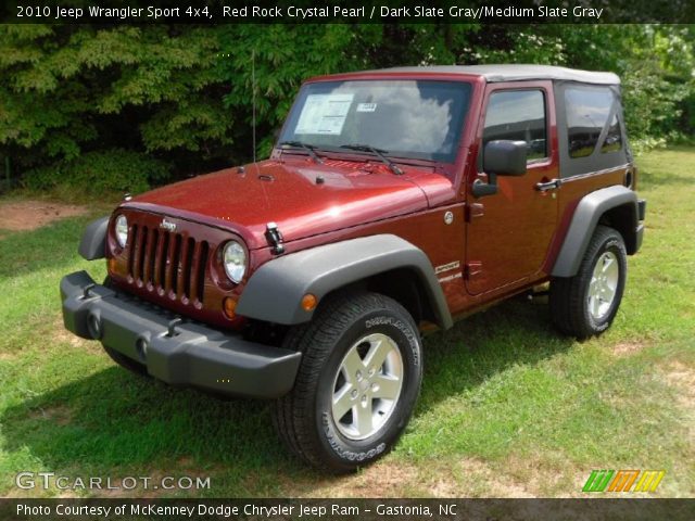 2010 Jeep Wrangler Sport 4x4 in Red Rock Crystal Pearl