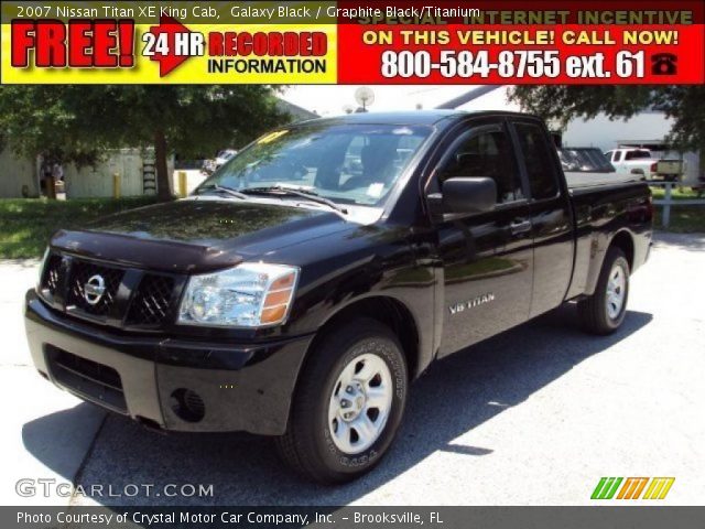 2007 Nissan Titan XE King Cab in Galaxy Black