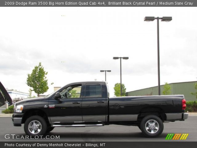 2009 Dodge Ram 3500 Big Horn Edition Quad Cab 4x4 in Brilliant Black Crystal Pearl