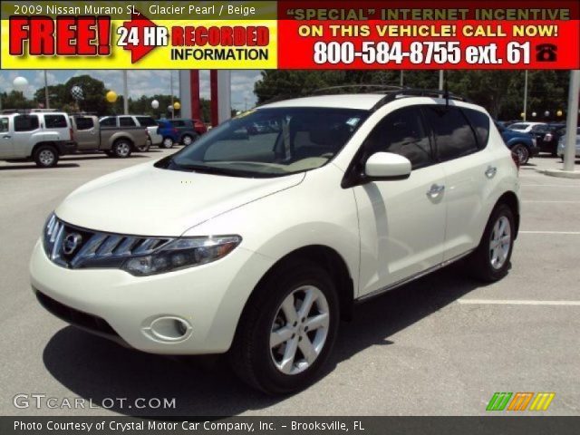 2009 Nissan Murano SL in Glacier Pearl