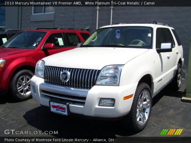 2010 Mercury Mountaineer V8 Premier AWD in White Platinum Tri-Coat Metallic