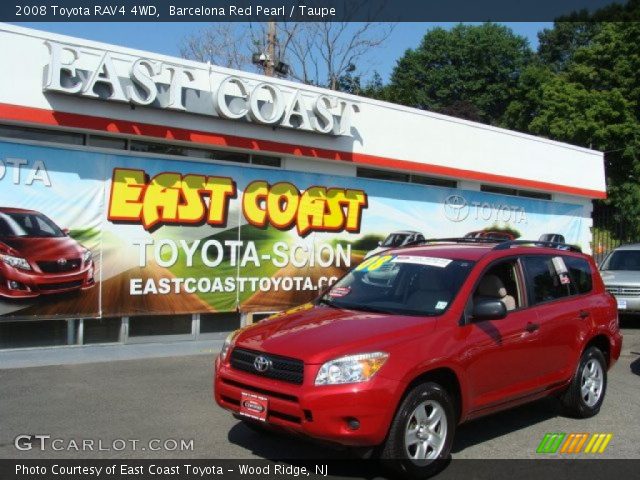 2008 Toyota RAV4 4WD in Barcelona Red Pearl