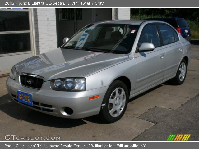 2003 Hyundai Elantra GLS Sedan in Silver Pewter