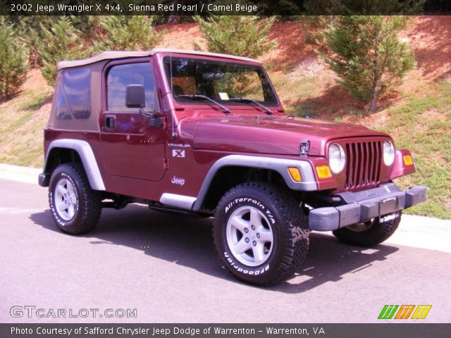 2002 Jeep Wrangler X 4x4 in Sienna Red Pearl