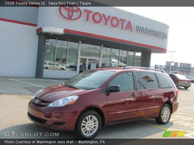 2008 Toyota Sienna LE in Salsa Red Pearl