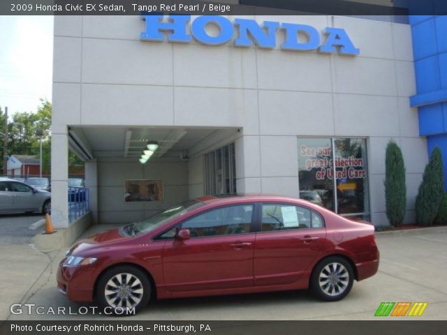 2009 Honda Civic EX Sedan in Tango Red Pearl