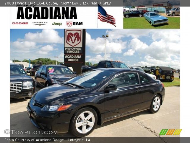2008 Honda Civic EX-L Coupe in Nighthawk Black Pearl