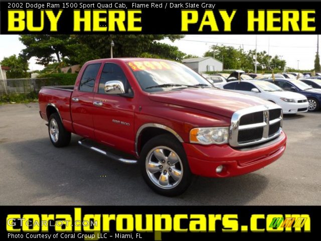 2002 Dodge Ram 1500 Sport Quad Cab in Flame Red