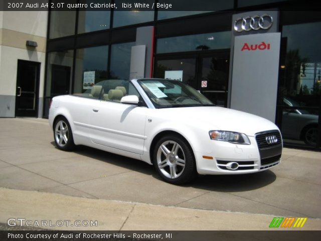 2007 Audi A4 2.0T quattro Cabriolet in Ibis White