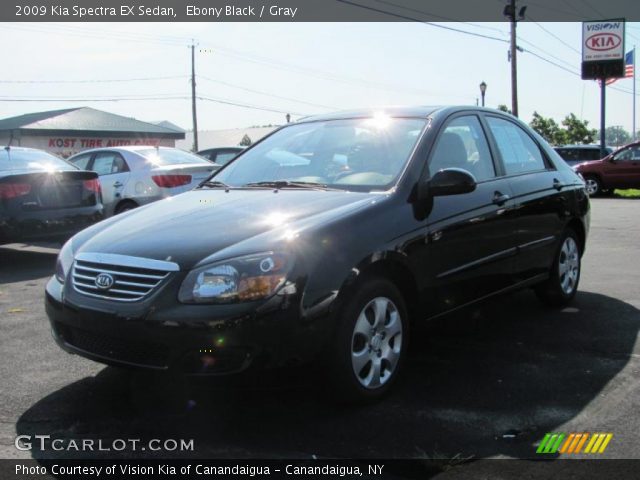 2009 Kia Spectra EX Sedan in Ebony Black