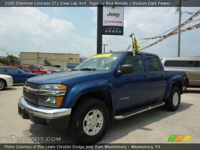 2005 Chevrolet Colorado Z71 Crew Cab 4x4 in Superior Blue Metallic
