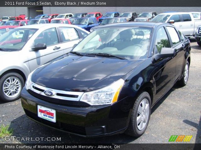 2011 Ford Focus S Sedan in Ebony Black