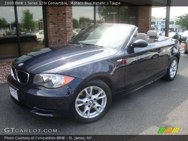 2008 BMW 1 Series 128i Convertible in Monaco Blue Metallic