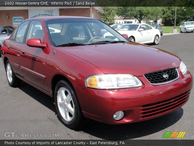 2002 Nissan Sentra GXE in Inferno Red