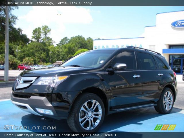 2009 Acura MDX Technology in Formal Black