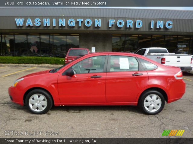 2008 Ford Focus S Sedan in Vermillion Red
