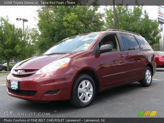 2008 Toyota Sienna LE in Salsa Red Pearl