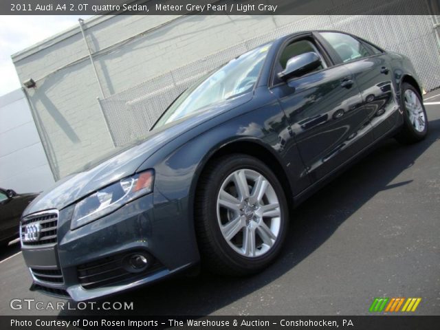 Meteor Grey Pearl 2011 Audi A4 2.0T quattro Sedan with Light Gray interior 