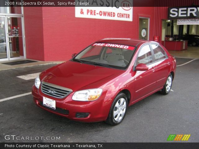 2008 Kia Spectra EX Sedan in Spicy Red