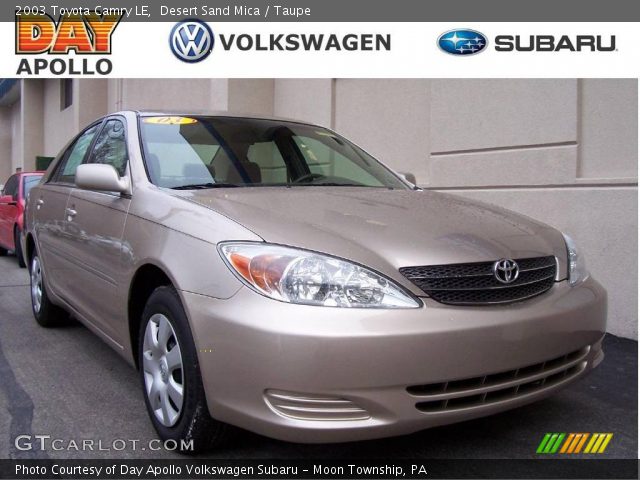 2003 Toyota Camry LE in Desert Sand Mica