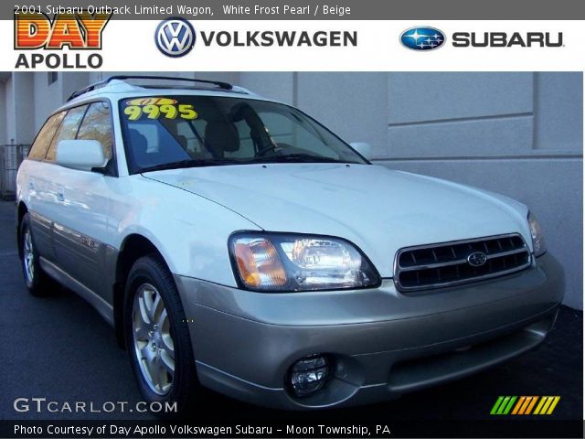 2001 Subaru Outback Limited Wagon in White Frost Pearl