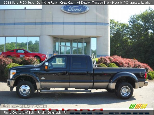 2011 Ford F450 Super Duty King Ranch Crew Cab 4x4 Dually in Tuxedo Black Metallic