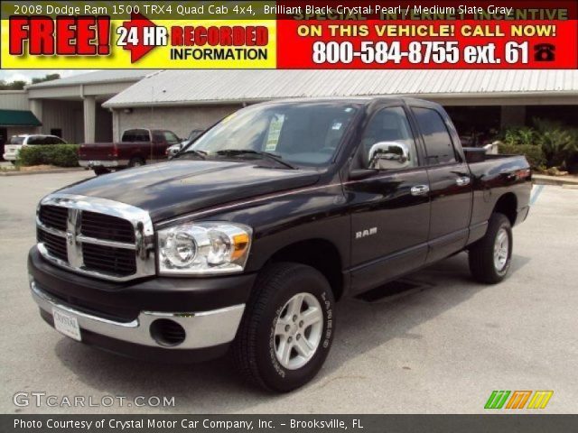 2008 Dodge Ram 1500 TRX4 Quad Cab 4x4 in Brilliant Black Crystal Pearl