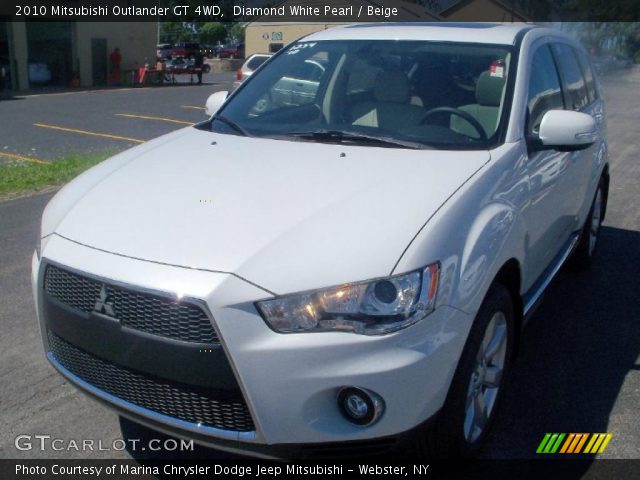 2010 Mitsubishi Outlander GT 4WD in Diamond White Pearl