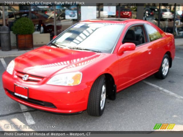 2003 Honda Civic EX Coupe in Rallye Red