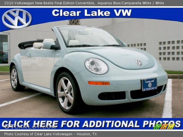 2010 Volkswagen New Beetle Final Edition Convertible in Aquarius Blue/Campanella White