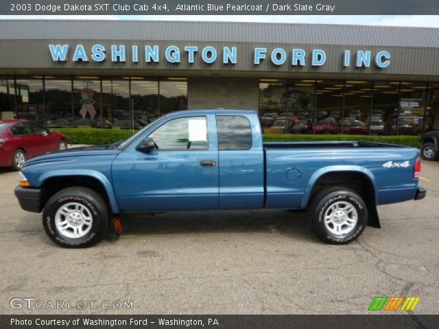 2003 Dodge Dakota SXT Club Cab 4x4 in Atlantic Blue Pearlcoat