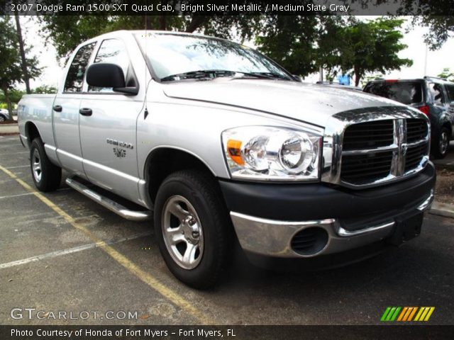 2007 Dodge Ram 1500 SXT Quad Cab in Bright Silver Metallic