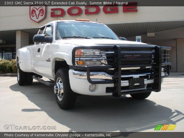 2003 GMC Sierra 3500 SLT Extended Cab Dually in Summit White